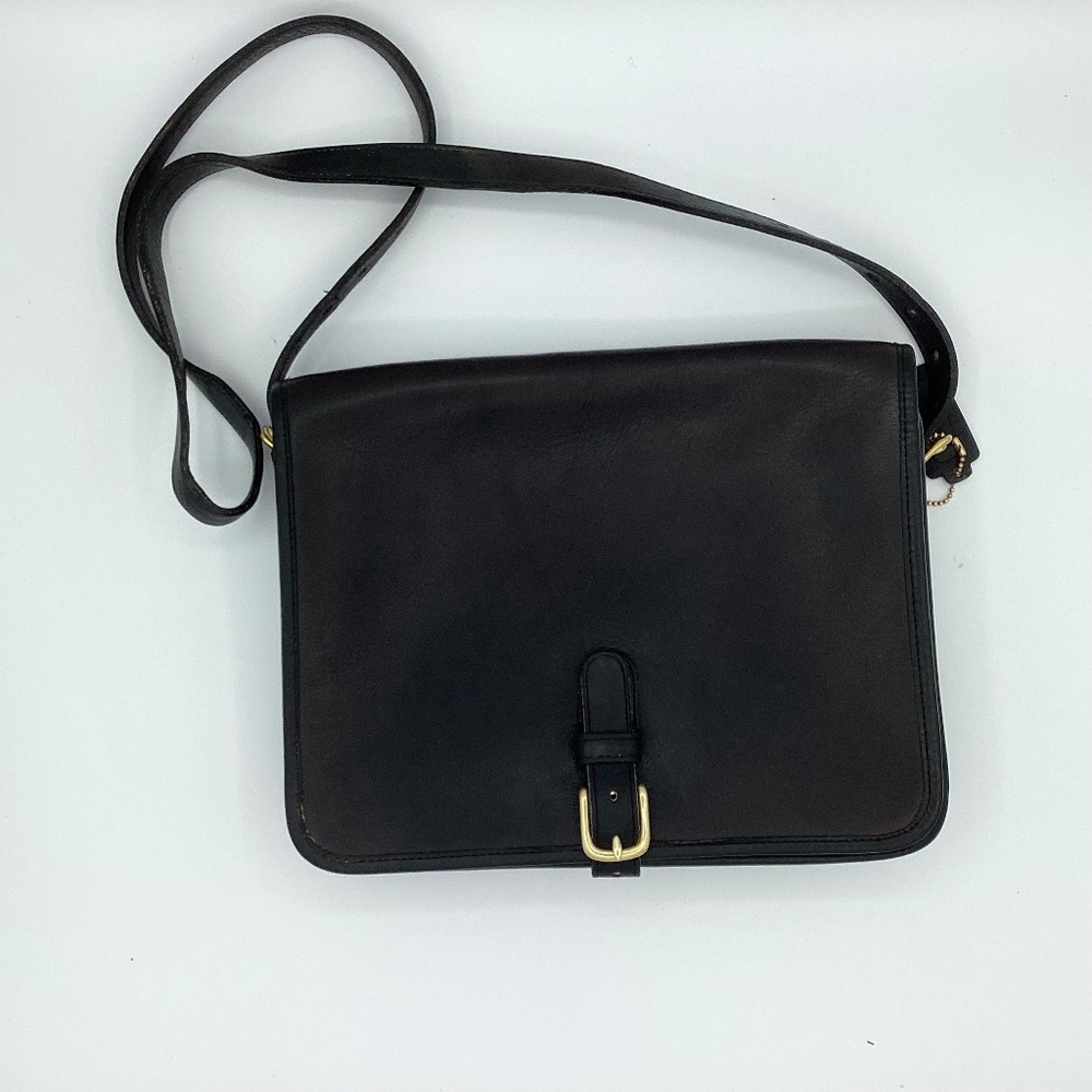 Vintage Coach Leather Handbag #086-6147 Saddle/Shoulder Bag